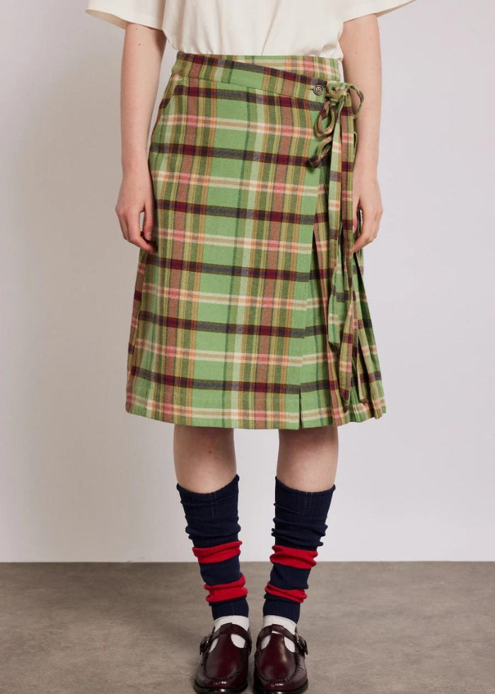 Damson Madder Kat Kilt - Green Check