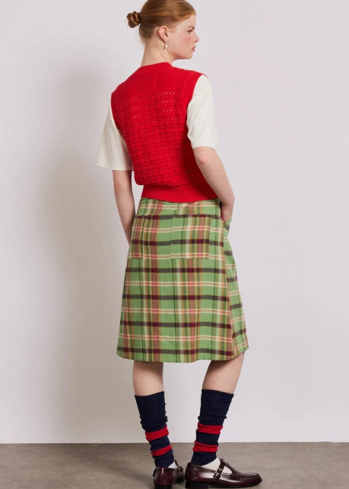 Damson Madder Kat Kilt - Green Check