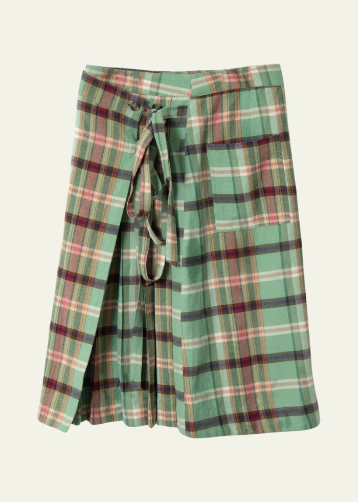 Damson Madder Kat Kilt - Green Check