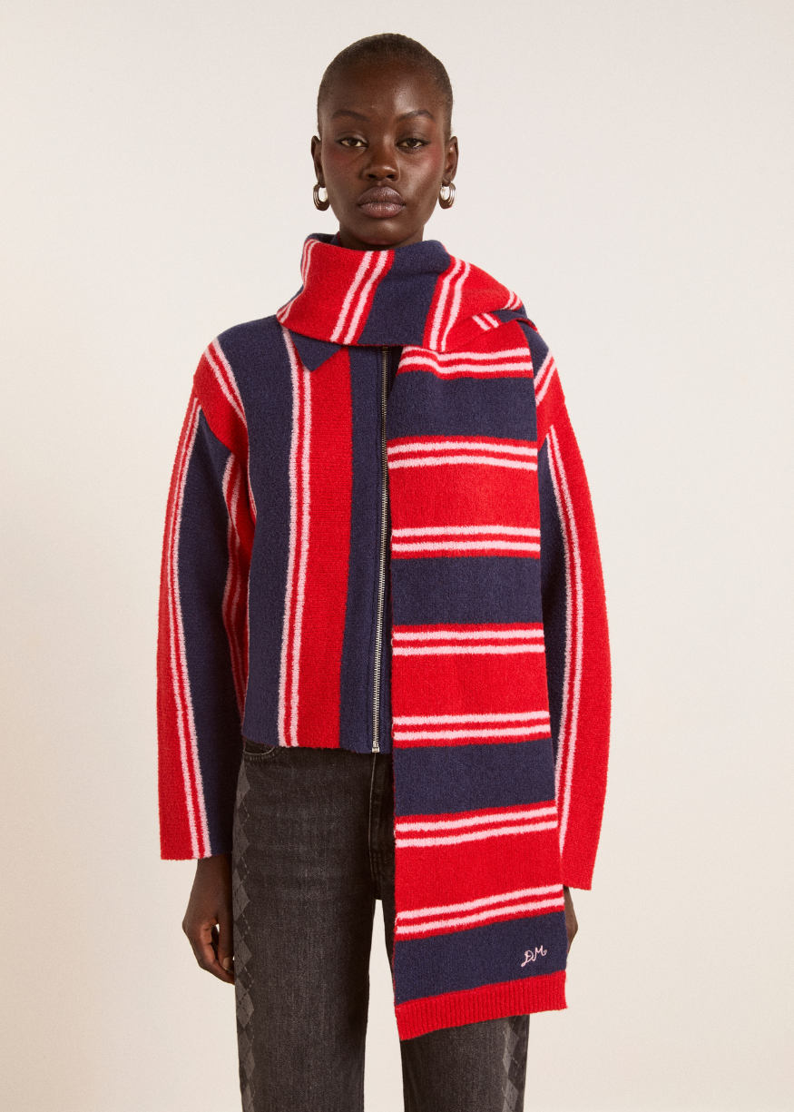 Damson Madder Bibi Boxy Reversible Cardigan