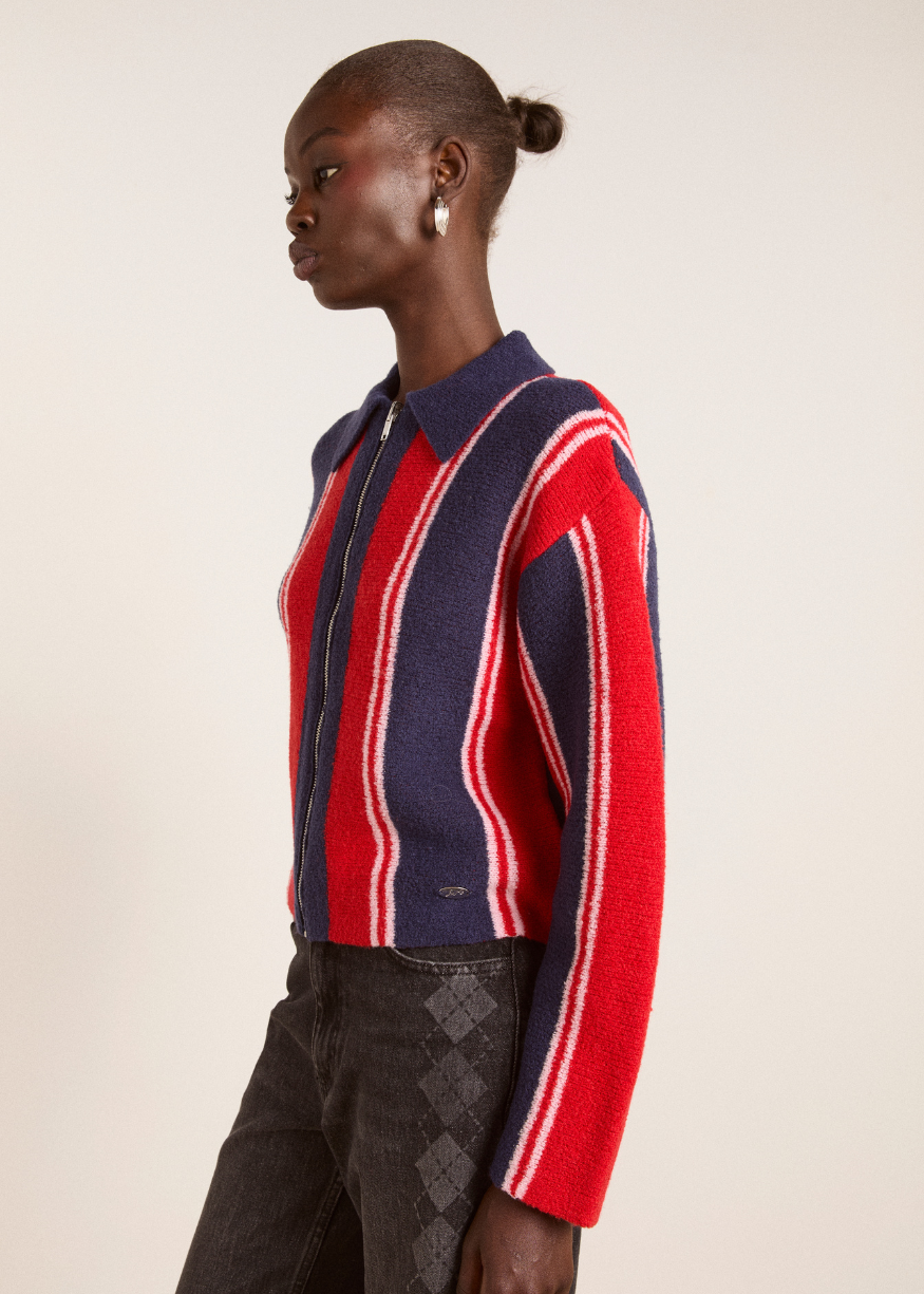Damson Madder Bibi Boxy Reversible Cardigan