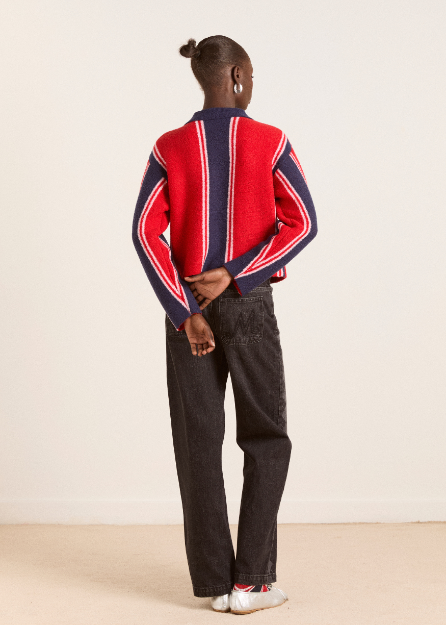 Damson Madder Bibi Boxy Reversible Cardigan