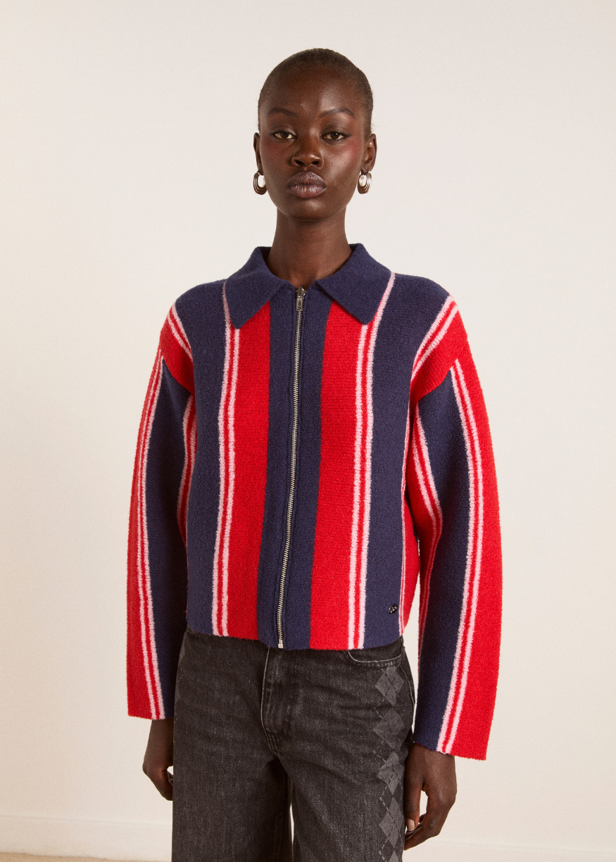 Damson Madder Bibi Boxy Reversible Cardigan