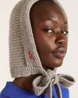 Damson Madder Bonnet with Tie Detail in Charcoal