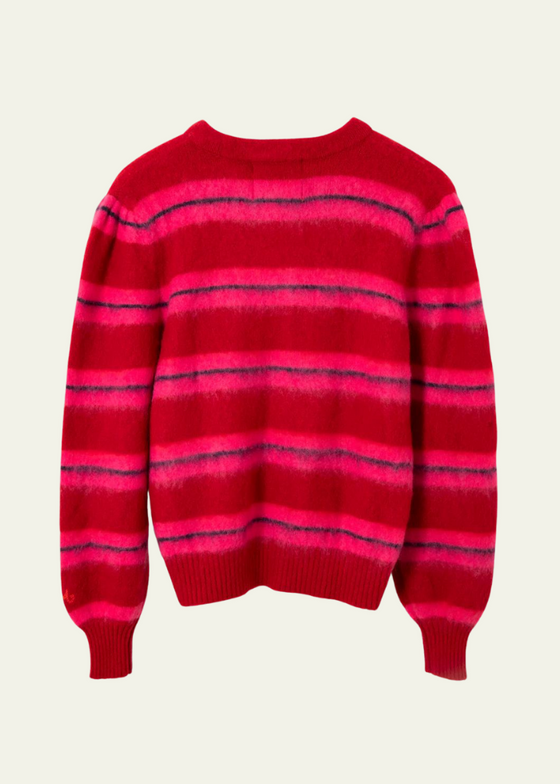 Pink striped cardigan new arrivals