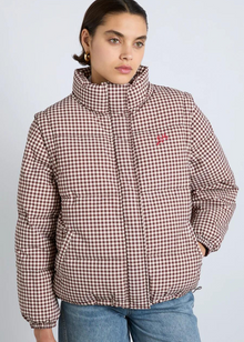  Damson Madder Jennifer Check Puffer - Chocolate Gingham