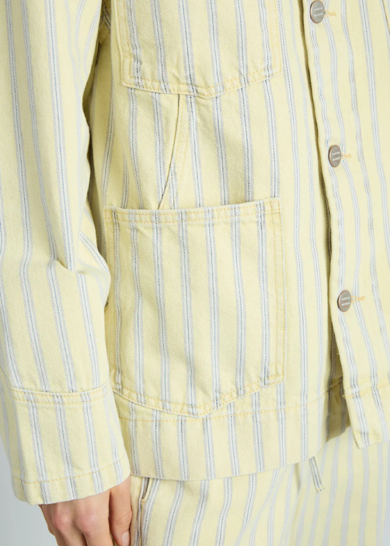 Damson Madder Luca Jacket - Butter Business Stripe