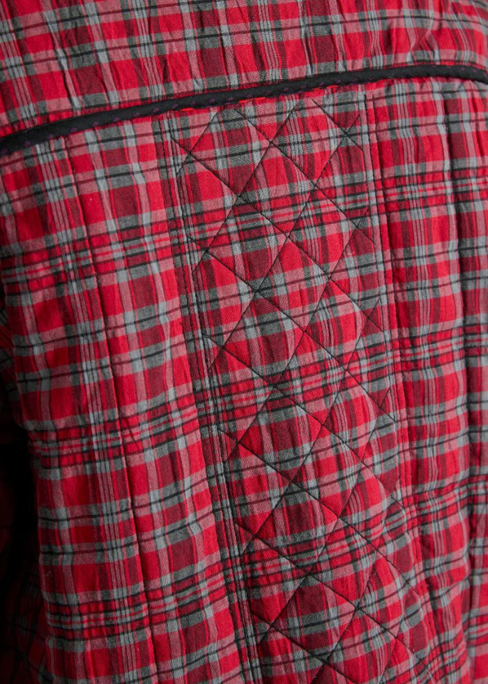 Damson Madder Macy Quilted Jacket - Red Check