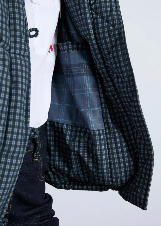 Damson Madder Pearl Puffer - Navy Gingham