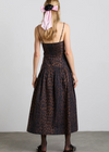 Damson Madder Persephone Midi Dress - Dark Leopard