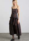 Damson Madder Persephone Midi Dress - Dark Leopard