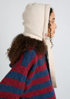 Damson Madder Tie Neck Bonnet in Oatmeal