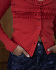 Damson Madder Varsha Cardigan - Cherry Red