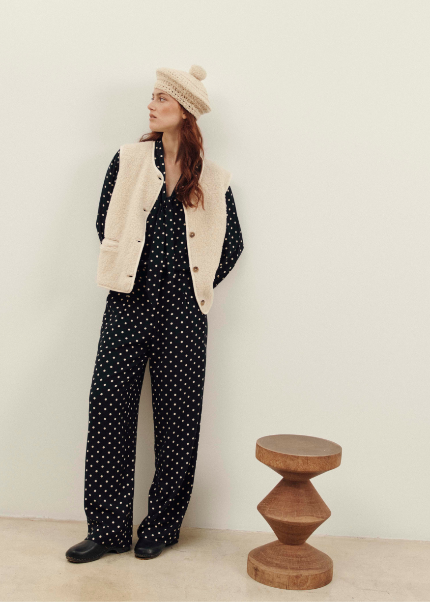 Emile et Ida Black Polka-Dot Pants