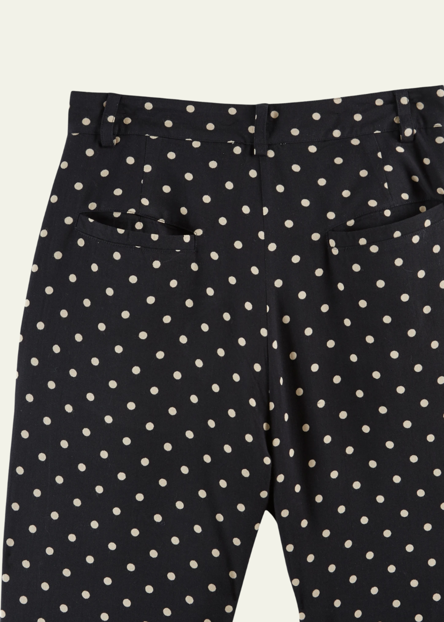 Emile et Ida Black Polka-Dot Pants