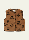 Emile et Ida Caramel Sherpa Gilet Sleeveless Jacket