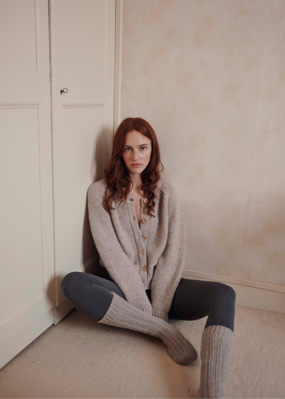 Emile et Ida Clay Wool Cardigan in Argile