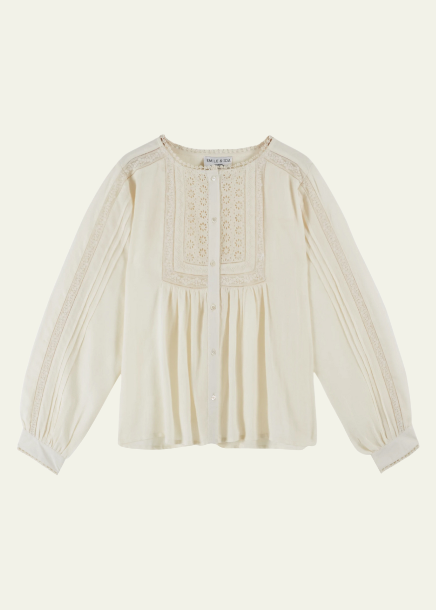 Emile et Ida Ecru Lace Blouse