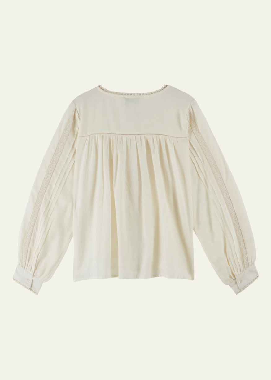 Emile et Ida Ecru Lace Blouse
