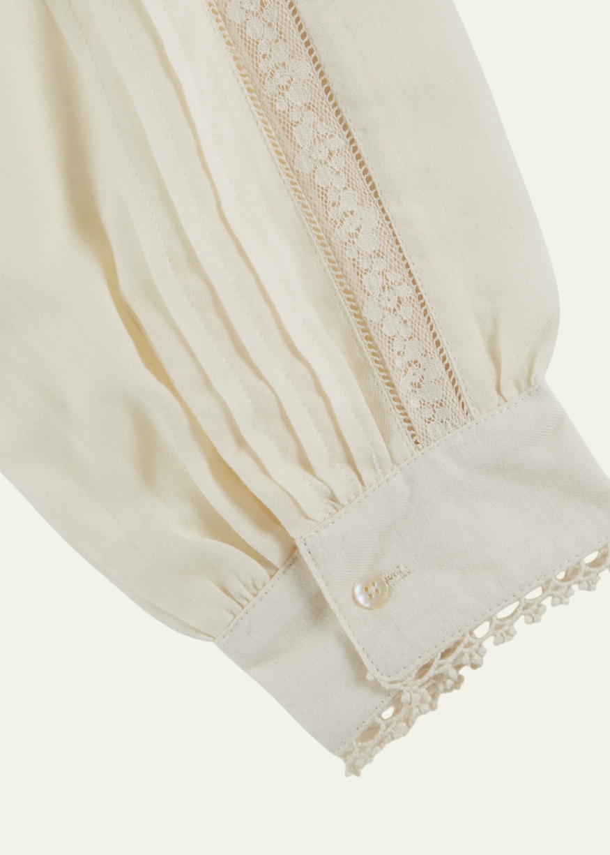 Emile et Ida Ecru Lace Blouse