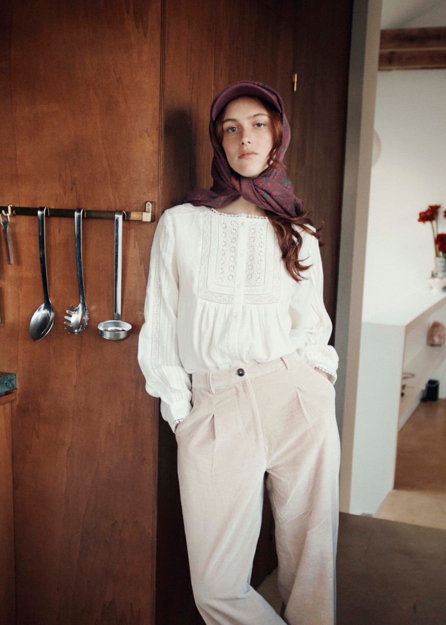 Emile et Ida Ecru Lace Blouse