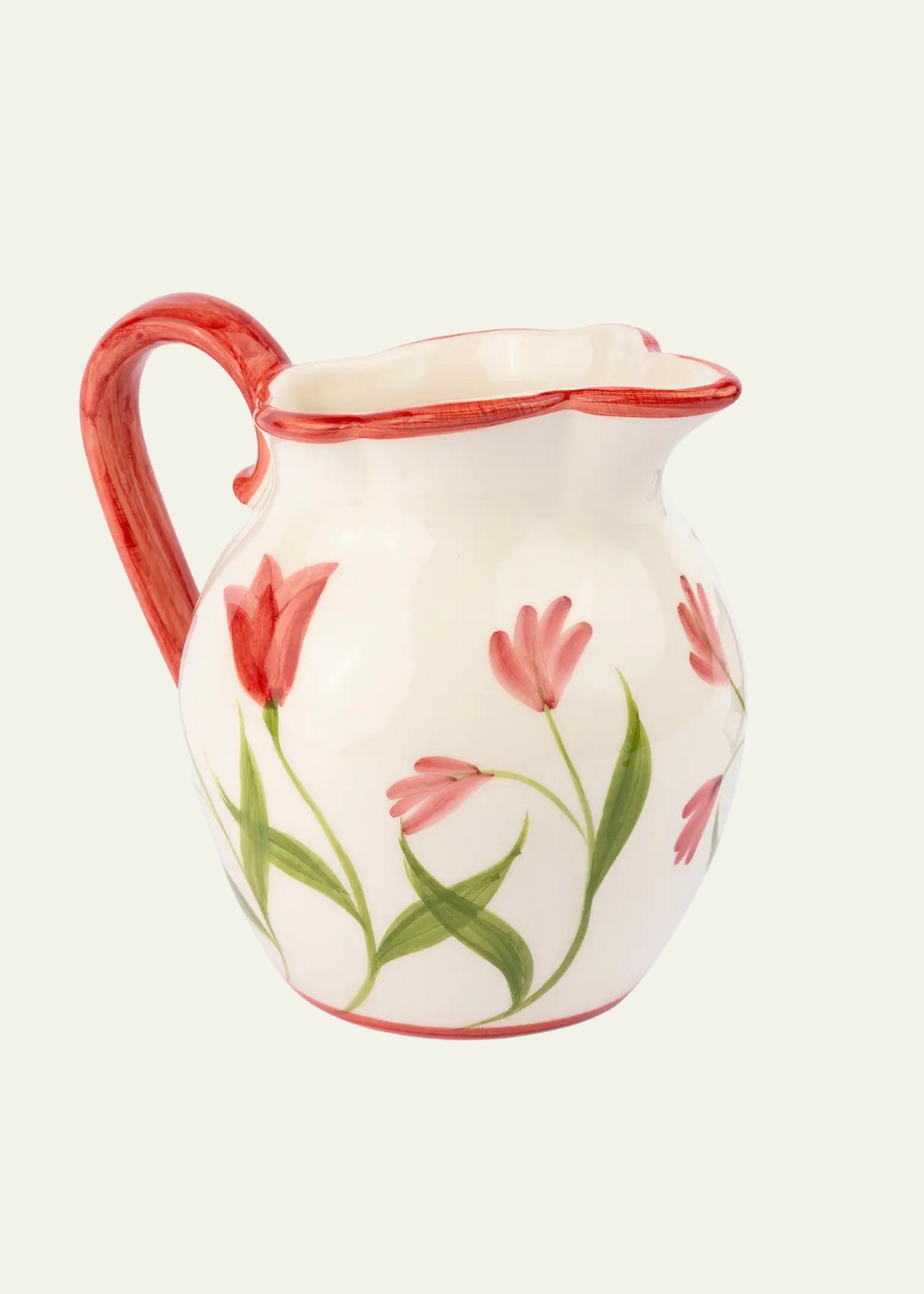 Fan Fan Ceramic Jug in Floral