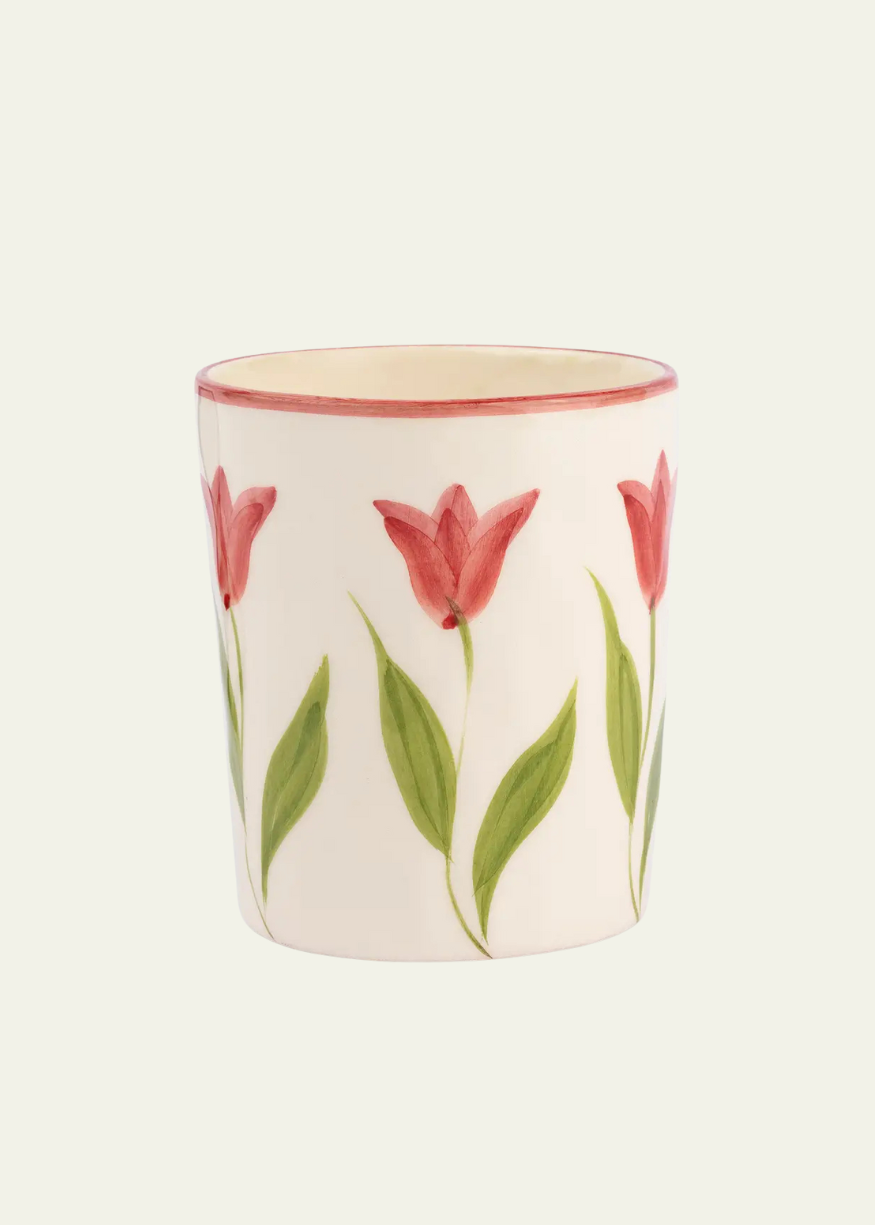 Fan Fan Ceramic Latte Cup in Floral