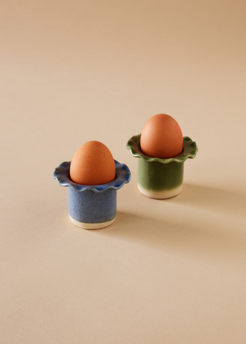 Frilly Ceramic Egg Cup