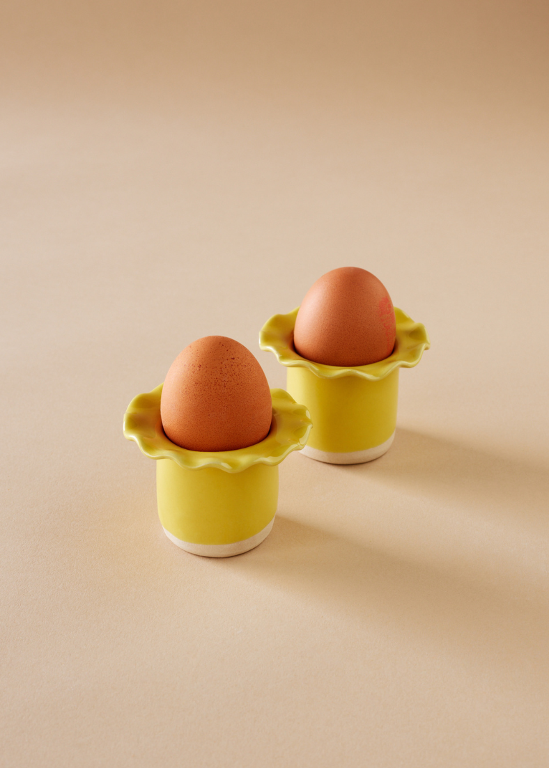 Frilly Ceramic Egg Cup