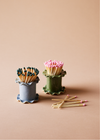 Frilly Ceramic Matchstick Pot