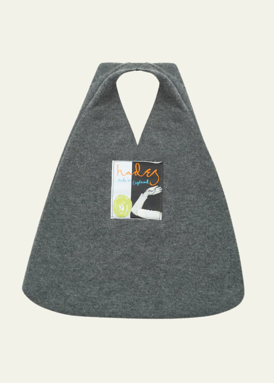 HADES Wool Alphabet M Wool Knit Bag