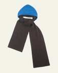 HADES Wool The Hooded Scarf | Tobacco Brown & Blue