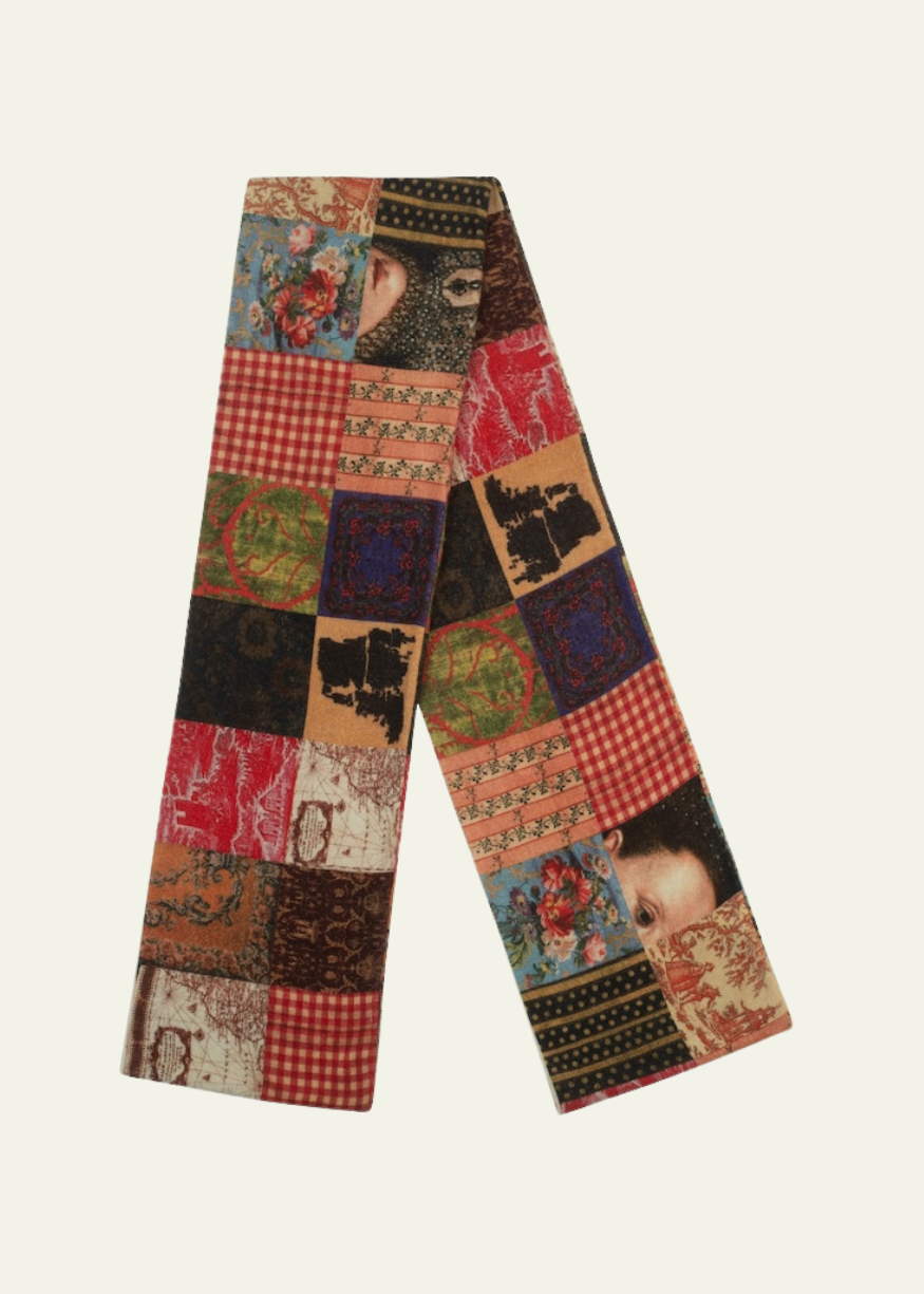 HADES Wool The Opposites Patchwork Scarf