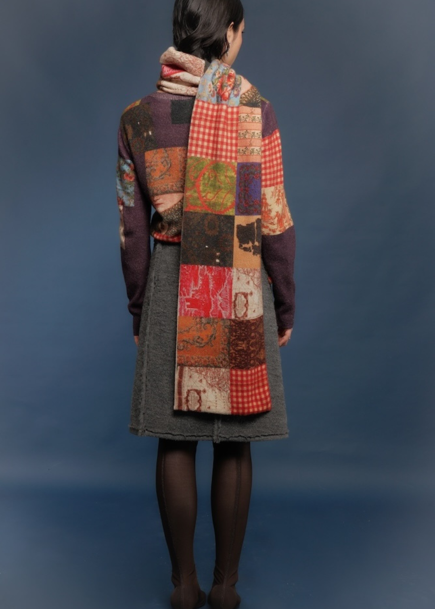 HADES Wool The Opposites Patchwork Scarf