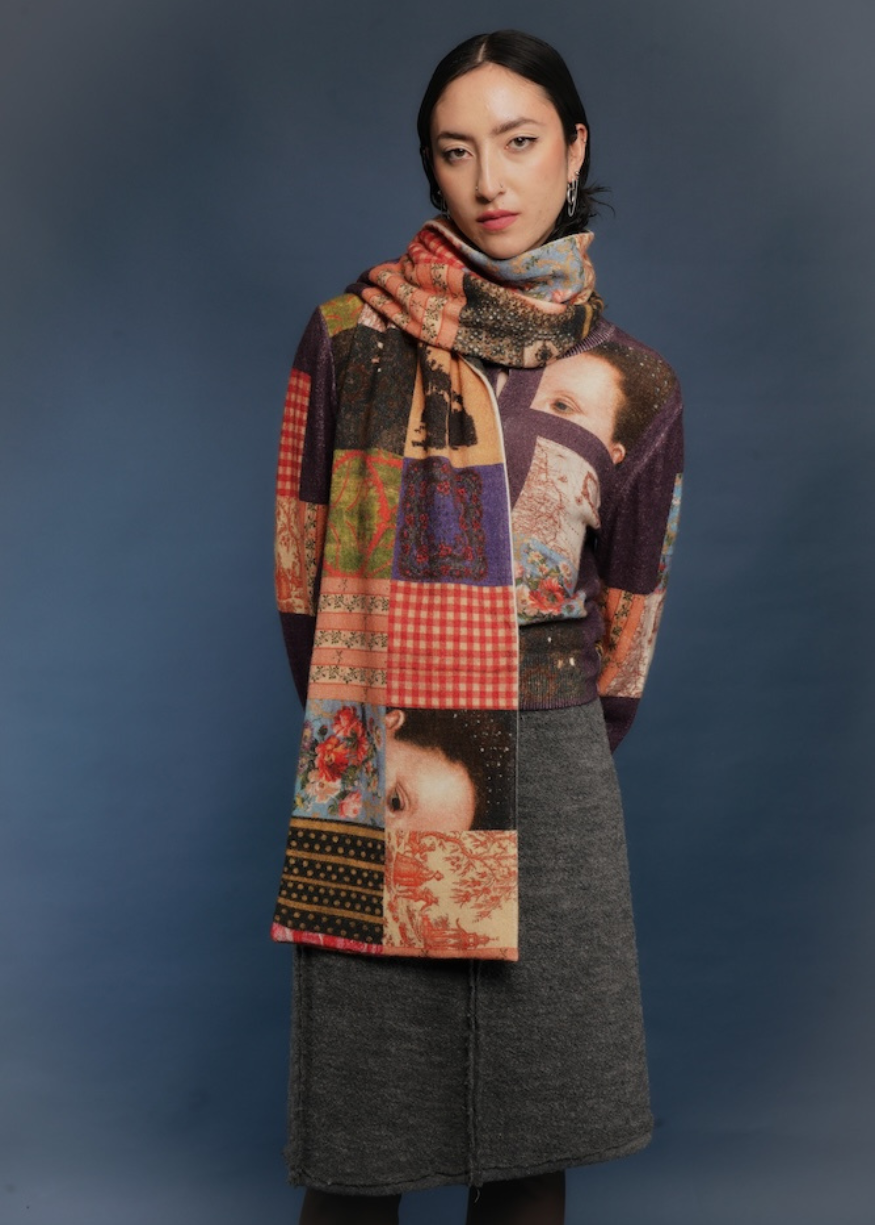 HADES Wool The Opposites Patchwork Scarf