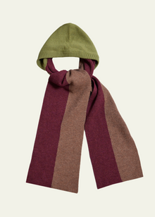  xHades Wool The Hooded Scarf | Aubergine