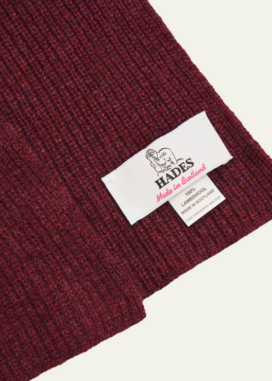 Hades Wool The Hooded Scarf | Aubergine