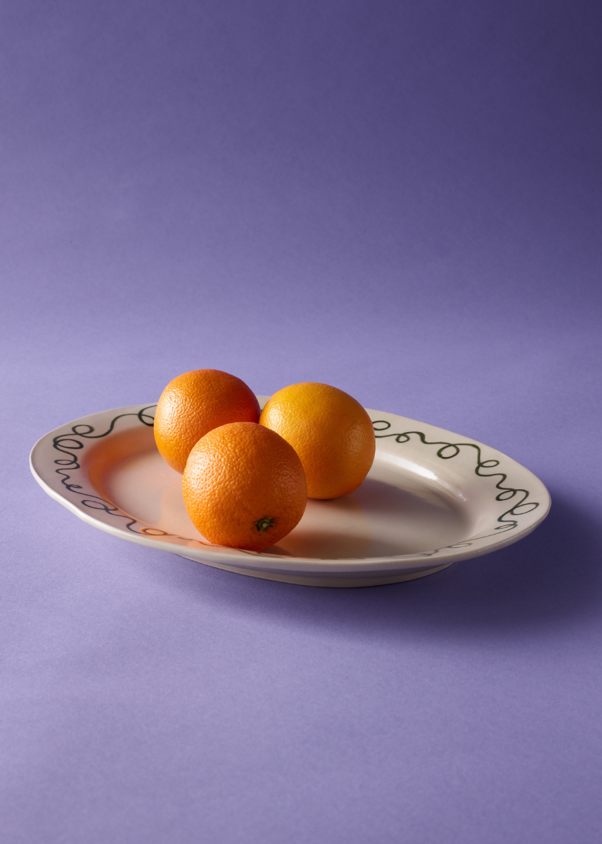 Handcrafted Squiggle Serving Platter