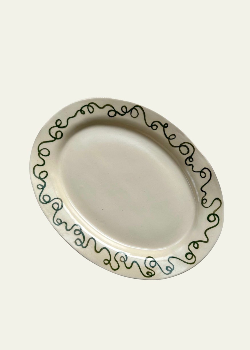 Handcrafted Squiggle Serving Platter