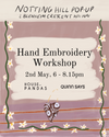 London Hand Embroidery Workshop with House of Pandas