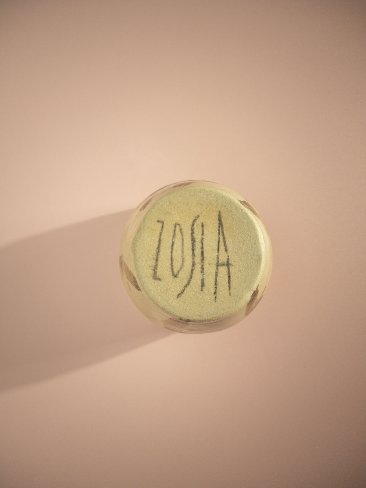 Zosia Ceramics - Handleless Latte Cup - Green Wave