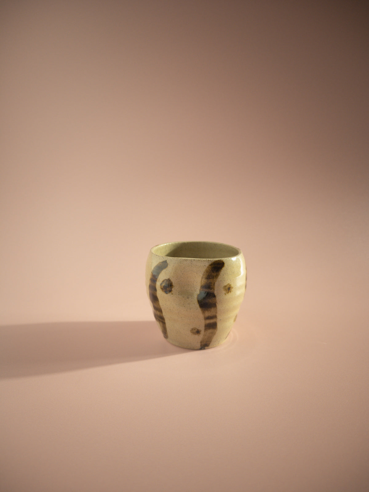 Zosia Ceramics - Handleless Latte Cup - Green Wave
