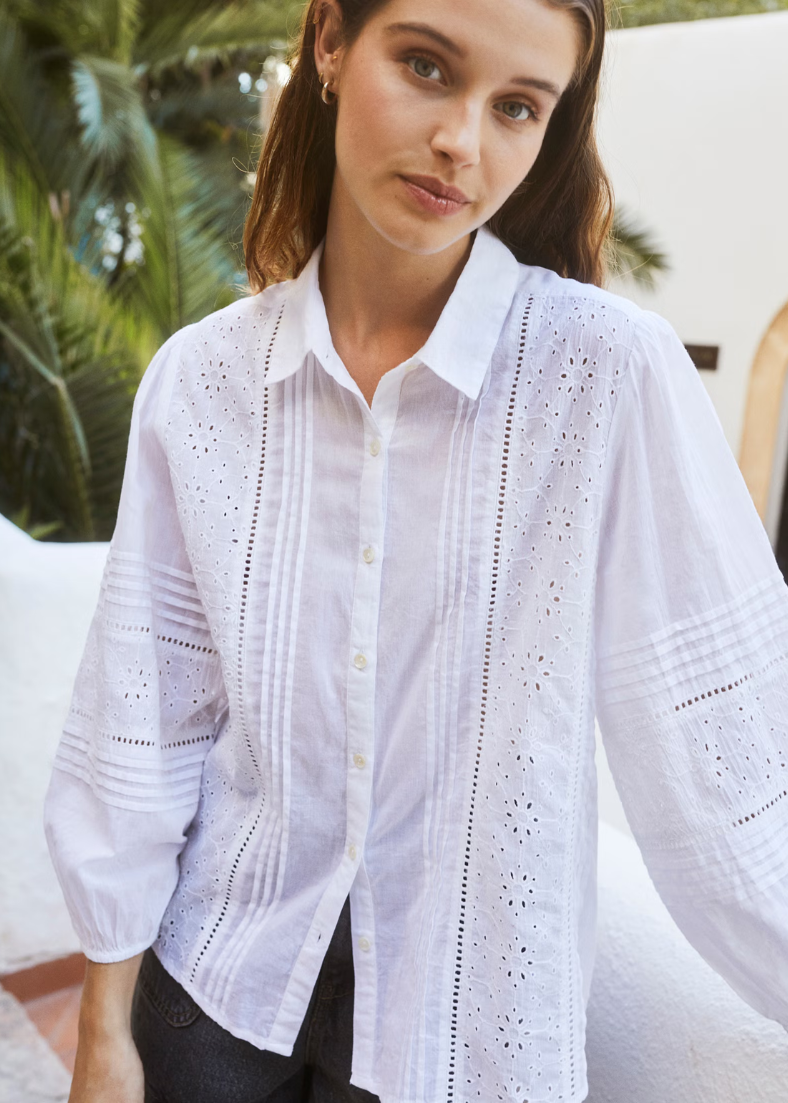 Indi & Cold Embroidered Voile Shirt