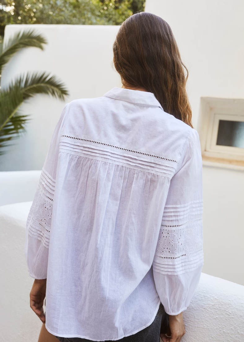 Indi & Cold Embroidered Voile Shirt