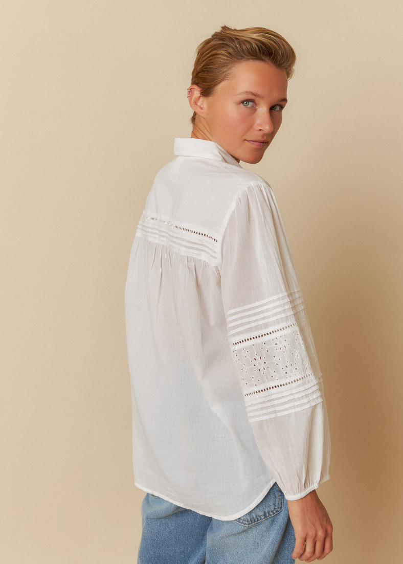 Indi & Cold Embroidered Voile Shirt