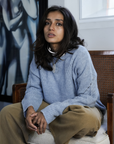 Indi & Cold Loose-Knit Wool Jumper in Powder Blue