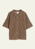 Indi & Cold Short-Sleeve Crochet Shirt
