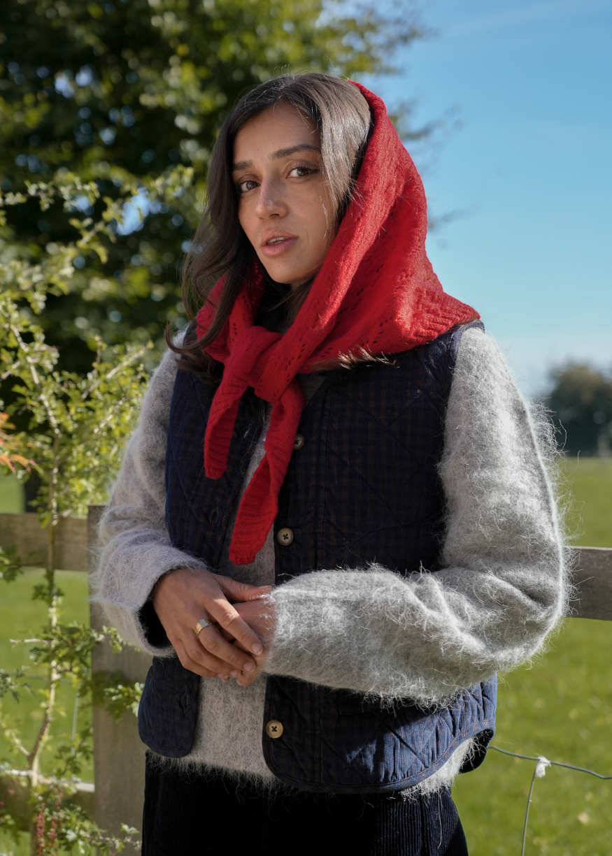 Indi & Cold Vichy Quilted Micro-Corduroy Gilet