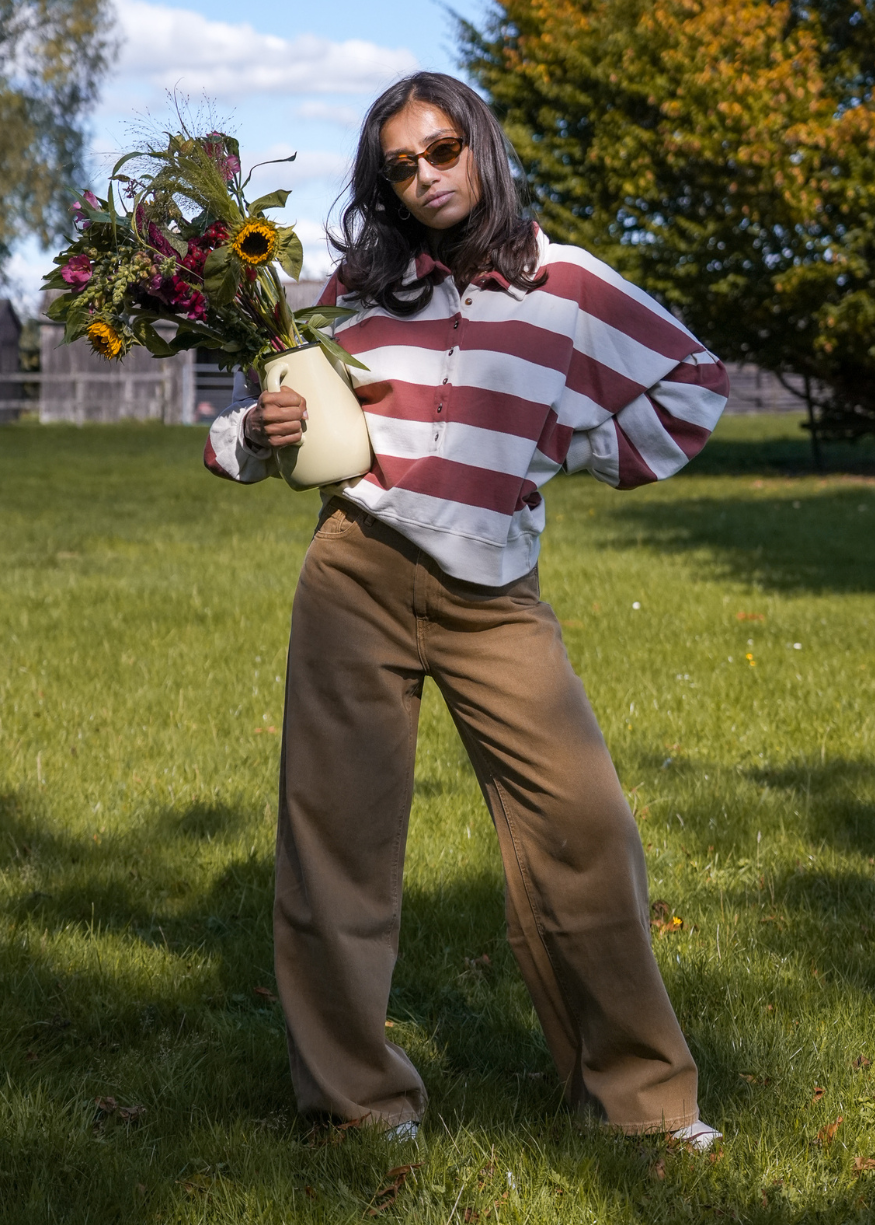 Indi & Cold Wide-Leg Cotton Twill Trousers