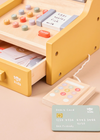 Kids Wooden Cash Register Toy with Play Money